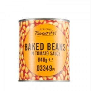 Everyday Favourites Beans in tomato sauce 840g £0.79