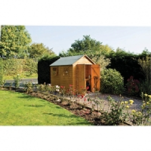 Wickes  Rowlinson 10 x 6 ft Premier Apex Double Door Shed with Openi