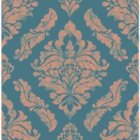 Wickes  Boutique Damaris Turquoise Decorative Wallpaper - 10m