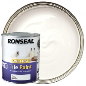 Ronseal One Coat Tile Paint - Satin White 750ml £15.00