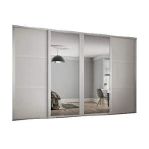 Spacepro 762mm White Shaker frame 3 panel & 2x Single panel  £480.00