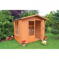 Wickes  Shire 8 x 6 ft Winton Apex Double Door Summerhouse with Larg