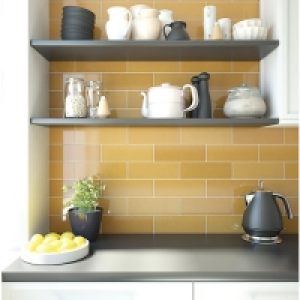 Wickes  Wickes Soho Yellow Ochre Ceramic Wall Tile 300 x 100 mm