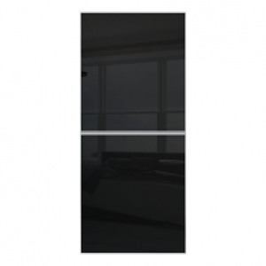 Spacepro Minimalist Sliding Wardrobe Door 2 Panel Silver Fra £235.00