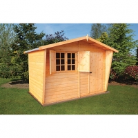 Wickes  Shire 10 x 6 ft Tongue & Groove Security Cabin with Overhang