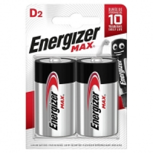 Energizer Max D Batteries - Pack Of 2 £3.99