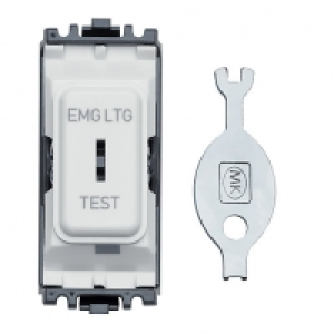 Wickes  MK Grid 20A Dp 1WAY Sec.Key Sw-emg-ltg