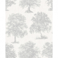 Wickes  Superfresco Easy Enchanted Tree Silver Decorative Wallpaper 