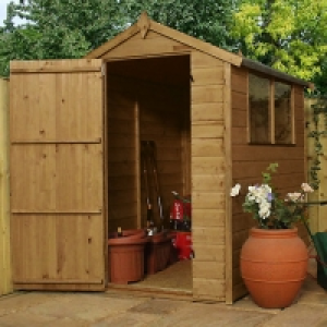 Mercia 6 X 4 Ft Pressure Treated Shiplap Apex Shed With Asse