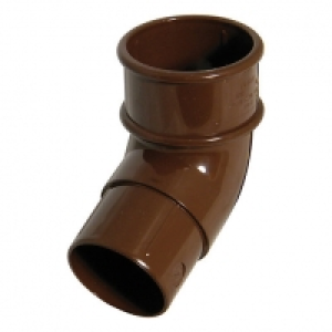 Wickes  FloPlast RBM2BR MiniFlo Round Downpipe Offset Bend - Brown 1