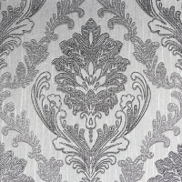 Wickes  Boutique Corsetto Damask Dark Silver Decorative Wallpaper - 