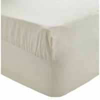 Wilko  Wilko 100% Cotton Cream Single Fitted Sheet