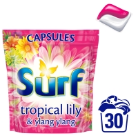 Wilko  Surf Tropical Oasis Laundry Detergent Capsules 30 pack