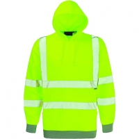 Wickes  Dickies High Visibility Hooded Sweatshirt Yellow Large