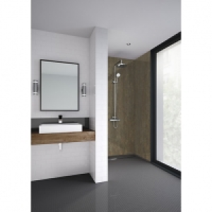 Mermaid Gold Patina Laminate Single Shower Panel - 2400 X 58 £126.00