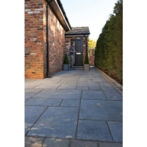 Marshalls Indian Sandstone Textured Grey Multi Paving Slab 5