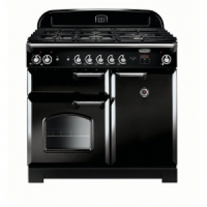 Rangemaster Classic 100cm Dual Fuel Range Cooker - Black wit
