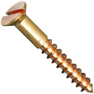 Wickes  Wickes Brass Wood Screws - No 4 x 19mm Pack of 30