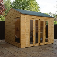 Wickes  Mercia 10 x 8 ft Large Vermont Summerhouse with Double Bi-Fo