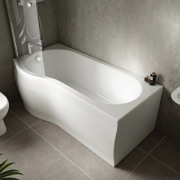 Wickes  Wickes Valsina P Shaped Front Bath Panel - White 1500mm