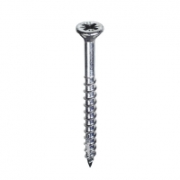 Wickes  Ulti-Mate Stick Fit Silver Wood Screws - 4 x 40mm Pack of 20