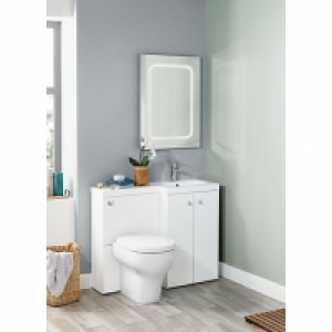 Wickes  Wickes White L-Shaped Vanity Unit & Basin (RH)