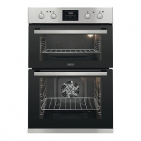Wickes  Zanussi Built-In Double Stainless Steel Electric Oven ZOD358