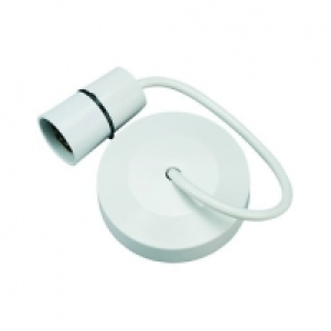 Wickes Ceiling Pendant & Rose with 9in Cable - White £2.22