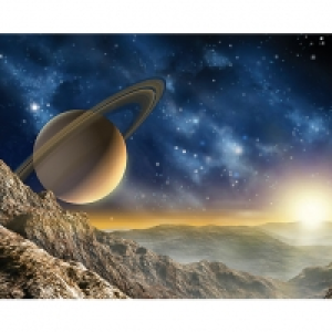 ohpopsi Planet Landscape Wall Mural - L 3m (W) x 2.4m (H) £60.00