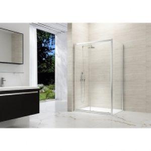 Wickes  Nexa By Merlyn 8mm Chrome Framed Sliding Shower Door Only - 