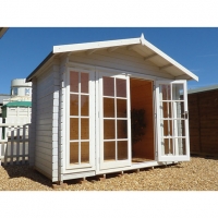 Wickes  Shire Epping Double Door Log Cabin - 10 x 10 ft with Assembl