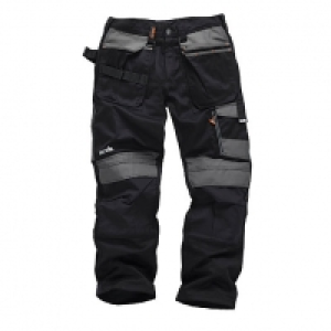 Wickes  Scruffs 3D Trade Black Trousers - 40W 31L