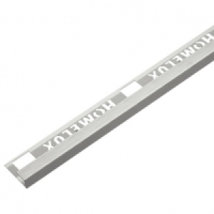 Homelux 10mm Metal Straight Stainless Steel Tile Trim 2.44m £19.19