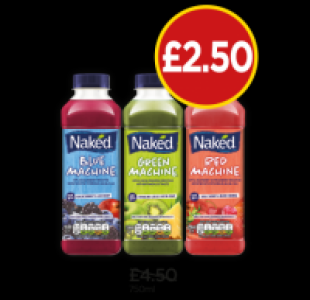 Naked Blue Machine, Green Machine, Red Machine £2.50