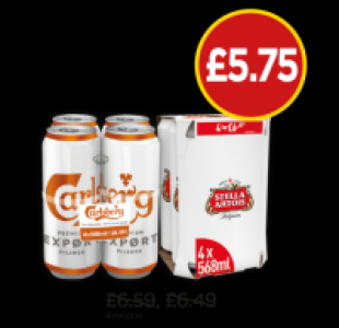 Budgens  Carlsberg Export, Stella Artois