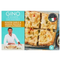 Iceland  Gino dAcampo Roasted Garlic & Smoked Provola Cheese Flatbre