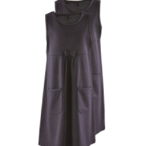 Navy Jersey Pinafore 2 Pack