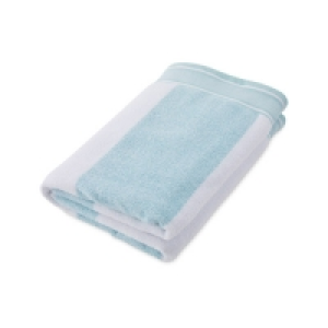 Aqua Stripe Coastal Bath Sheet