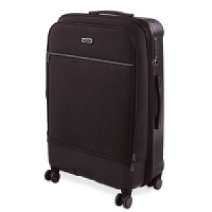 Large Black Hybrid Suitcase