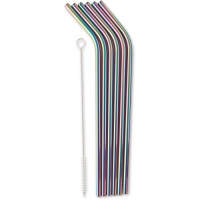 Aldi  Iridescent Reusable Straws 6 Pack