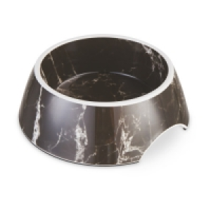 Medium Black Marble Pet Bowl