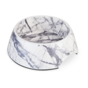 Medium Cream Marble Pet Bowl