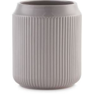 Grey Ribbed Utensil Holder