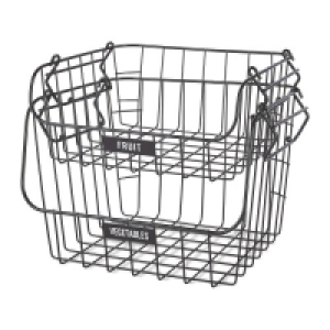 Black Fruit & Veg Wire Basket 2 Pack
