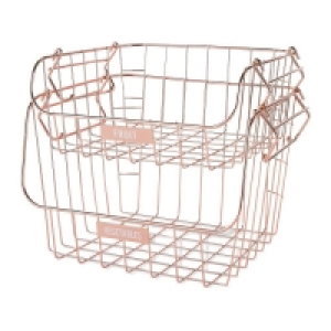 Rose Gold Fruit & Veg Basket 2 Pack