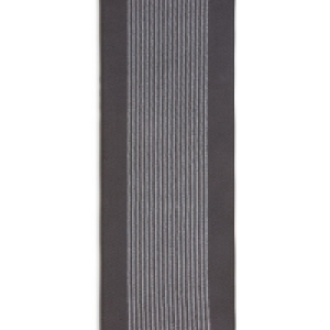 Charcoal Stripes Washable Runner