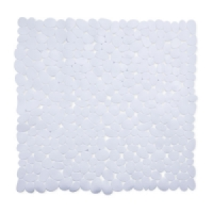 White Square Shower Suction Mat