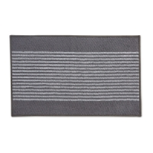 Charcoal Stripes Washable Mat