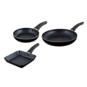 Black Frying Pan 3 Piece Set