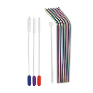 Iridescent Straws & Cleaner Set